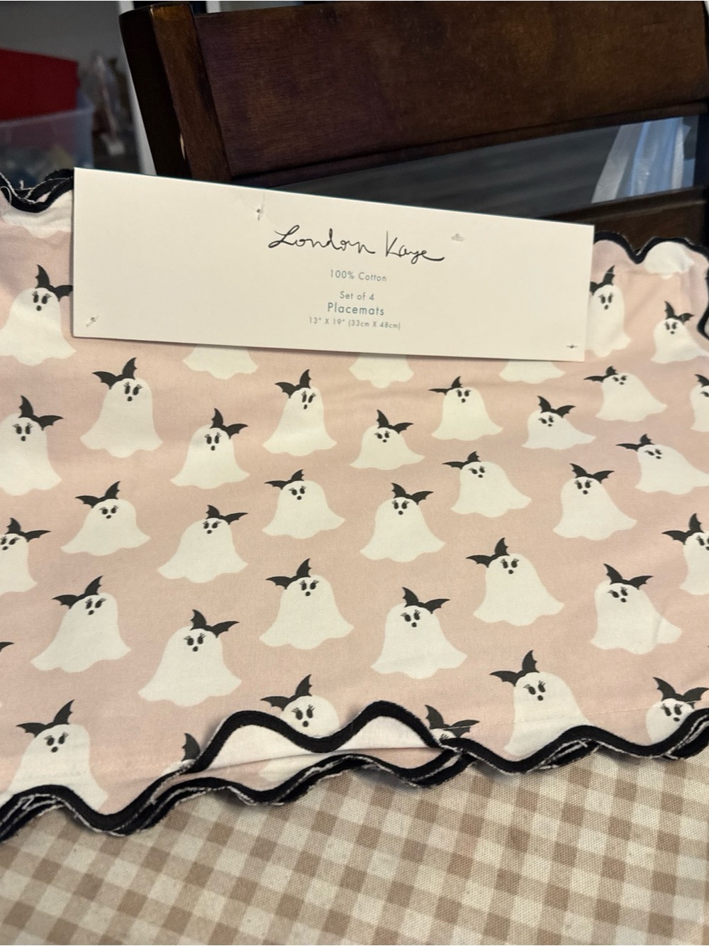 London Kaye Pink Ghost Placemat Set of 4